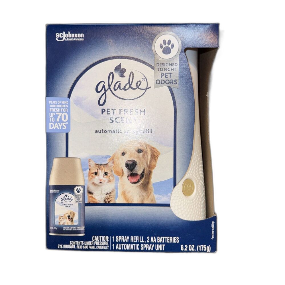 Glade Automatic Spray Refill Starter Kit Pet Fresh Scent Scented Air Freshener